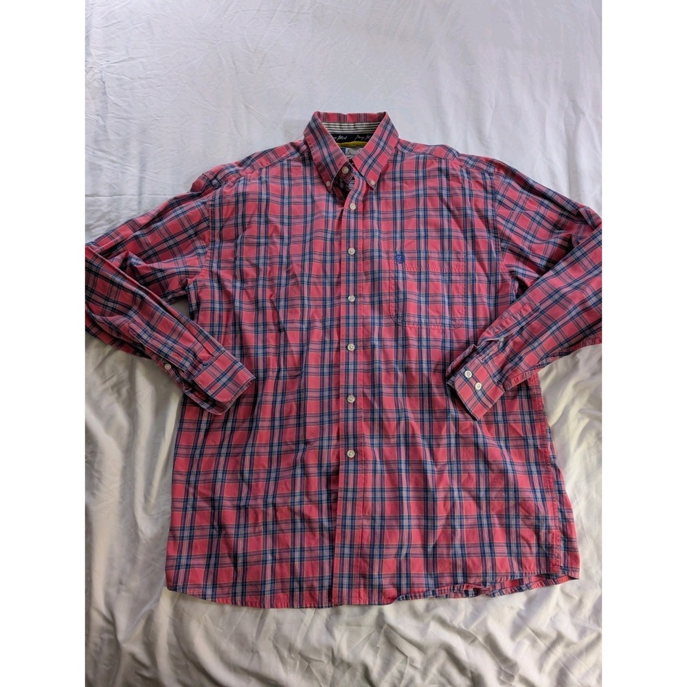 Wrangler George Strait Collection‎ Red Western Long Sleeve Button Shirt Medium